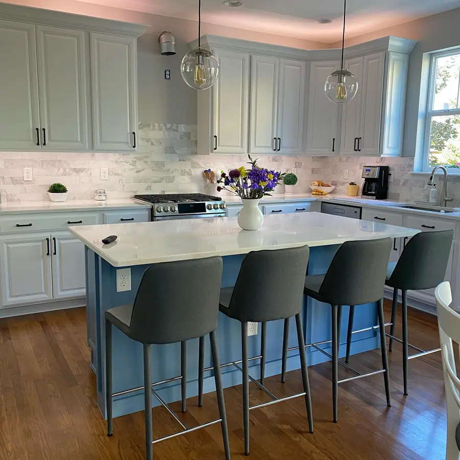Refinished kitchen cabinets