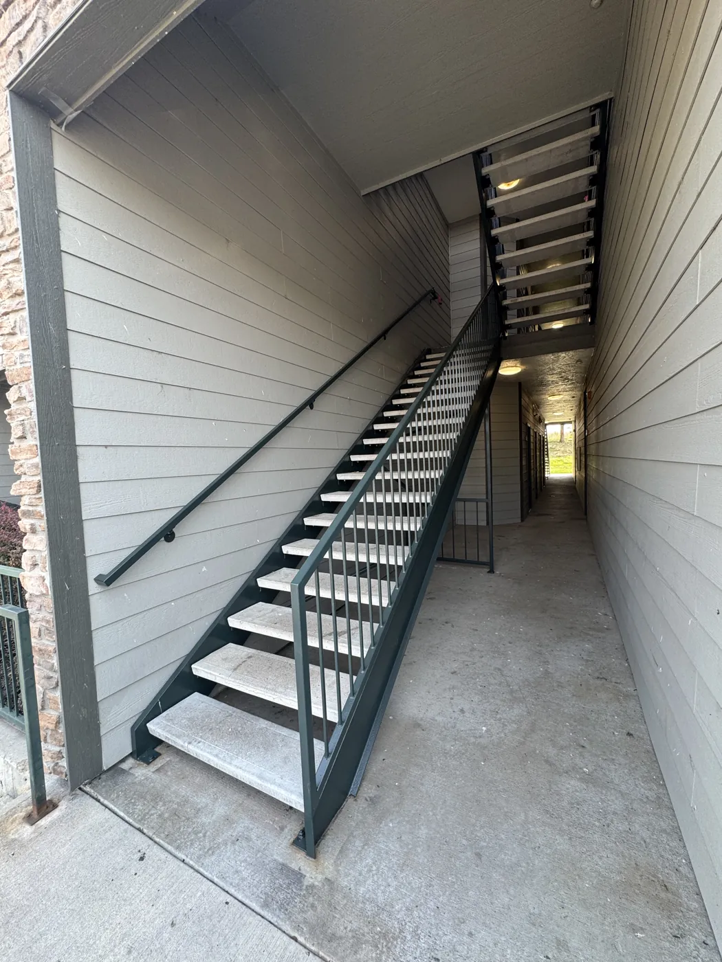 Finished stair run at Michael Place Apartments