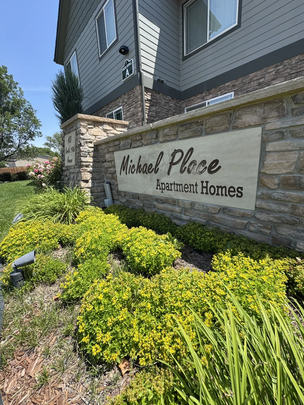 Michael Place Apartment Homes monument sign